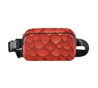 Marsupio alla moda in oro rosa turchese verde per donne uomini mini borsa a tracolla accessorio da viaggio per palestra, Drago Rosso Uniforme - Modello in scala, 1 size