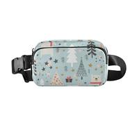 Marsupio alla moda Marsupio Inverno Natale Orso Neonato Donna Uomo Impermeabile Corsa Marsupio Marsupio con Cinturino Regolabile per Viaggi Palestra Lavoro, Inverno Natale Orso Neonato, 1 Size, Orso