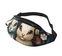 Marsupio alla moda, marsupio per donne e uomini, leggero, marsupio per cani da corsa, viaggi, due conigli in ghirlanda, taglia unica, Taglia unica, Taglia unica, Zaino da escursionismo