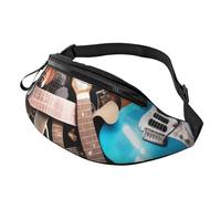 Marsupio alla moda per chitarra musicale, marsupio e pettorale, marsupio regolabile per donne e uomini, cerniera sicura, leggero e compatto, perfetto per viaggi, sport, escursionismo, attività