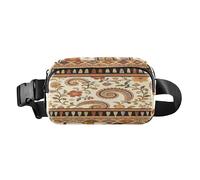 Marsupio alla moda per donne d'affari Retro Bobo floreale a righe borsa a tracolla con tracolla regolabile multiuso per ciclismo, escursionismo, palestra