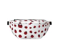 Marsupio alla moda per donne e uomini con stampa di batteria musicale in campo, borsa a tracolla con tasche con cerniera, grande capacità, Coccinella a sette stelle, One Size