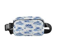 Marsupio alla moda per donne e uomini, costiero preppy hawaiano cocco borsa a tracolla con tracolla regolabile piccola per lo shopping sport lavoro