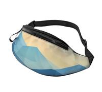 Marsupio alla moda per donne e uomini, leggero, marsupio per cani, corsa e viaggio, Illustrazione piatta mulino a vento, Taglia unica