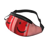 Marsupio alla moda per donne e uomini, leggero, marsupio per cani, corsa e viaggio, Sorriso rosso, Taglia unica