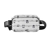 Marsupio alla moda per donne e uomini, piccola borsa a tracolla antifurto con cinghia regolabile per lo shopping, lo sport, il lavoro, carino piccolo panda, Grazioso panda., Taglia unica, casual