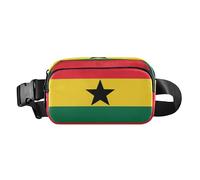 Marsupio alla moda per donne, uomini, adolescenti, mini borsa a tracolla con tracolla regolabile per viaggi, palestra, lavoro, bandiera del Ghana, nazionale del Ghana, Bandiera del Ghana Nazionale del