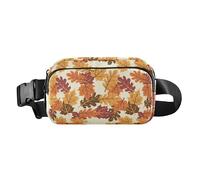 Marsupio alla moda per l'autunno, con foglie di quercia d'acero, unisex, impermeabile, con tracolla regolabile, per ciclismo, escursionismo, palestra, Foglie d'acero autunnale, 1 Size