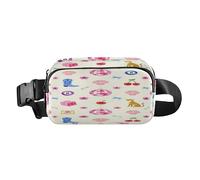 Marsupio alla moda per piccoli uomini d'affari Boho Retro Cowboy discoteca Cherry Marsupio con cinghia regolabile Resistente all'acqua per lo shopping Sport Lavoro