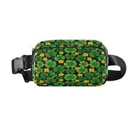 Marsupio alla moda per piccoli uomini d'affari Lucky Shamrock Quadrifoglio Crossbody Borsa a tracolla con tracolla regolabile resistente all'acqua per viaggi, palestra, lavoro