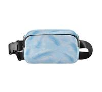 Marsupio alla moda per piccolo uomo d'affari azzurro piuma borsa a tracolla con tracolla regolabile resistente all'acqua per lo shopping sport lavoro