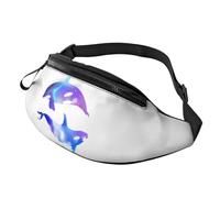 Marsupio alla moda per uomo e donna, grande marsupio con tasche con cerniera, regolabile, per fitness, esercizi, arrampicata, corsa, escursionismo, passeggiate con il cane all'aperto, 3D, Taglia unica