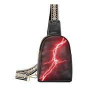 Marsupio alla moda Red Lightning Splendido marsupio a tracolla antifurto per le donne per escursioni, fulmine rosso splendido, 1 taglia, Red Lightning Gorgeous, 1 size