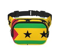Marsupio alla moda stampato con bandiera di Sao Tomé e Principe, borsa messenger unisex, marsupio da viaggio alla moda
