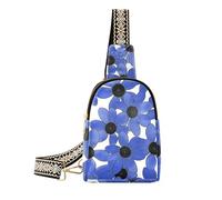 Marsupio alla moda Susan dagli occhi neri Simple Line Art Valentinesnes Marsupio blu a tracolla leggero sopra la borsa a tracolla per zaino da giorno