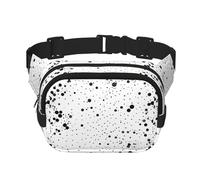 Marsupio alla moda unisex a pois neri e bianchi, elegante marsupio per allenamenti, corsa, viaggi ed escursioni, Nero , Taglia unica