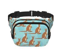 Marsupio alla moda unisex divertente per Kangaroo Zoo, elegante marsupio per allenamenti, corsa, viaggi ed escursionismo, Nero , Taglia unica