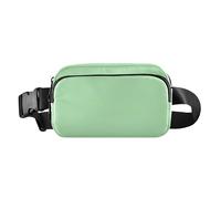 Marsupio alla moda verde tenero per uomo e donna, grande capacità, borsa sportiva a tracolla con tracolla regolabile, per viaggi, shopping, corsa, Verde tenue, Taglia unica
