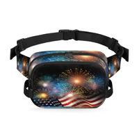 Marsupio americano per donne, uomini, ragazze, ragazzi, bambini, American Memorial Day, marsupio per corsa, sport, escursionismo, borsello da cintura, Colore, XL, Organizer per borse