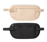 Marsupio Antifurto Impermeabile Uomo Donna, Borsello Piatto Viaggio Sport, Portadocumenti Doppio Scomparto, 25.5x13.5cm
