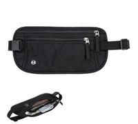 Marsupio antifurto, ultra sottile, per viaggi nascosti, cintura per soldi da viaggio con blocco RFID, cintura sicura per denaro da viaggio, porta passaporto, protezione anti-borseggiatore per contanti