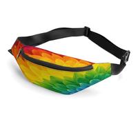 Marsupio arcobaleno girasole per uomini e donne, marsupio ovunque con tracolla regolabile, piccolo marsupio per viaggi, passeggiate, corsa, escursionismo, ciclismo