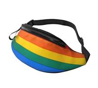 Marsupio arcobaleno in vita, grande marsupio alla moda per donne e uomini, tasche sicure con cerniera regolabile, per viaggi, feste, sport, corsa, escursionismo, uso quotidiano, 3D, Taglia unica