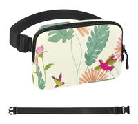 Marsupio Art Leaf per uomini e donne, marsupio con tracolla regolabile, alla moda, borsa a tracolla ovunque, per viaggi, attività all'aperto, corsa, escursionismo, Multicolore 07,