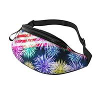 Marsupio astratto blu per uomo donna, borsa da petto regolabile alla moda, borsa da viaggio sportiva da passeggio, Patriottica 4 luglio bandiera americana, Taglia unica