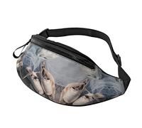 Marsupio astratto blu per uomo donna, borsa da petto regolabile alla moda, borsa da viaggio sportiva da passeggio, Scarpe da danza classica, Taglia unica