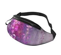 Marsupio astratto viola con fiori piangenti per uomo e donna, impermeabile, sportivo, alla moda, borsa a tracolla con cinturino regolabile, grande borsa a tracolla per viaggi ed escursioni