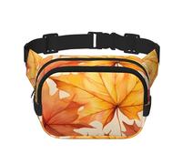 Marsupio autunnale a doppio strato in acero colorato, per uomo e donna, regolabile, per viaggi, escursionismo, corsa, ciclismo, festival