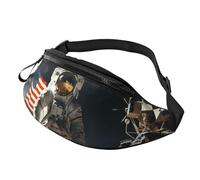 Marsupio autunnale con altalena e albero per uomo e donna, borsa a tracolla regolabile, adatta per viaggi, escursionismo, escursionismo, corsa, Astronauta Atterraggio sulla Luna, Taglia unica