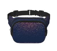 Marsupio blu navy con stampa cielo e stelle, elegante e pratico, regolabile, perfetto per viaggi e attività all'aperto, Nero , Taglia unica