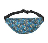 Marsupio blu subacqueo World Of Fish leggero e impermeabile, adatto per viaggi e uso quotidiano, design alla moda, per uomini e donne.