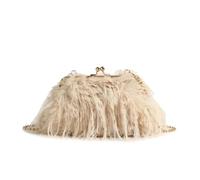 Marsupio Borsa a tracolla in peluche con catena, da donna(Color4)