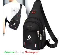 MARSUPIO BORSA UNISEX TRACOLLA BORSELLO BLACK LOGO RENAULT CM 31X16X9