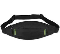 Marsupio Bum Bag cintura regolabile singola spalla per escursionismo casuale bicicletta, Nero