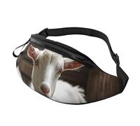 Marsupio carino con capra per uomo e donna, impermeabile, sportivo, alla moda, borsa a tracolla con cinghia regolabile, grande borsa a tracolla per viaggi ed escursionismo