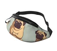 Marsupio carino con carlino da yoga per uomo e donna, alla moda, marsupio da corsa, impermeabile, borsa a tracolla ovunque, con cinturino regolabile, marsupio sportivo per portafoglio da viaggio