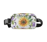 Marsupio carino con girasole per uomo e donna, mini borsa a tracolla per passaporto con tracolla regolabile per lo shopping, lo sport, il lavoro