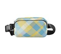 Marsupio carino con motivo a quadri senza cuciture per uomo e donna piccolo marsupio da corsa con cinturino regolabile per allenamento, corsa, escursionismo, seamless, modello, plaid fondo, 1 size