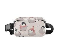 Marsupio carino con pinguino pesca carino per donne uomini grande capacità borsa a tracolla essenziale da viaggio con cinghia regolabile per lo shopping sport lavoro