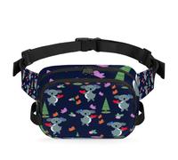 Marsupio carino Koala Butterfly per donne, uomini, ragazze, ragazzi, bambini, koala, marsupio per corsa, sport, escursionismo, borsellino da cintura, Colore, XL, Organizer per borse