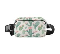 Marsupio carino per donne e uomini, con rose grasse, fiori, cactus del deserto, borsa a tracolla con tracolla regolabile, piccolo, per viaggi, shopping, corsa
