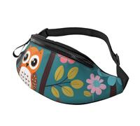Marsupio Cartoon Owl Tree Flowers And Squirrel Printed Marsupi Alla Unisex Borse A Tracolla Cintura Regolabile Bum Bag Per Sportivo Running Escursionismo