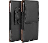moex Custodia Plug Case per Honor Magic Vs con clip per cintura, in pelle PU, da inserire in pelle, colore: nero