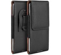 moex Custodia Plug Case per Nubia Neo 2 5G con clip per cintura, in pelle PU, da inserire in pelle, colore: nero