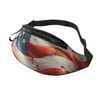 Marsupio City of London per donne e uomini, alla moda, regolabile, per allenamento, corsa, viaggi, stile casual, Stelle e strisce, Taglia unica