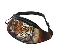 Marsupio City of London per donne e uomini, alla moda, regolabile, per allenamento, corsa, viaggi, stile casual, Tigre Fiamme feroci, Taglia unica